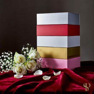 Magnetic Gift Box with Lid, Large white Storage Box , Collapsible Box