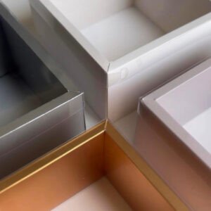 Square Gift Box with Transparent Lid, Multi Purpose 25x25x9 cm,